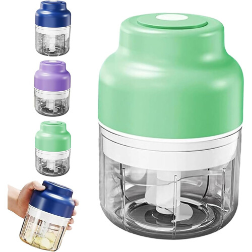 Σετ ηλεκτρικών μίνι κοπτών σκόρδου (250/320ML), ασύρματος μύλος λαχανικών για τσίλι,