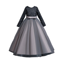 Rochie lungă pentru fete, cu paiete strălucitoare, pentru copii, nuntă, domnișoare de onoare, petrecere, rochie lungă formală, prințesă, din