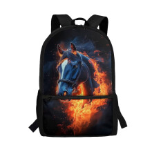Rucsac Flaming Horse pentru copii, 6-12 ani, cu bretele căptușite, rucsac casual pentru școală, călătorii și sport - Compatibil de la