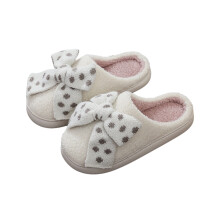Pantoufles Willtoo Cozy Fuzzy pour femmes - Chaussons d'intérieur/extérieur en peluche douce et moelleuse à nœud en mousse à mémoire de forme