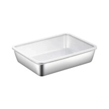 Boîte à lunch en acier inoxydable avec couvercle hermétique – Compatible micro-ondes et réfrigérateur, facile à nettoyer, 2 tailles –