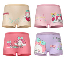 Girls' cotton briefs cartoon pattern 4 pcs