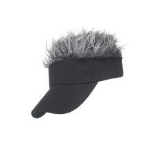 Cappello visiera con falsa barba divertente per uomini adulti, 56-62cm