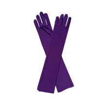 Opera Gloves, Over Elbow Gloves, Adult Long Stretch Spandex Gloves for Costume Party Prom Theatre Halloween Cosplay, Soft Comfortable Purple Pair