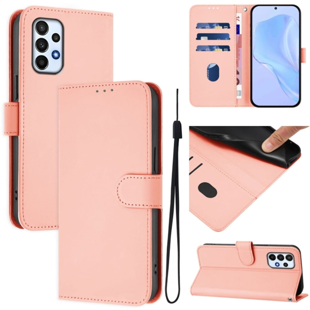 Pu Leather Wallet Case Compatible With Samsung Galaxy A23 4G/5G Â Magnetic Flip Folio, 3-Card Slot & Wrist Strap, Pink 9193271143451