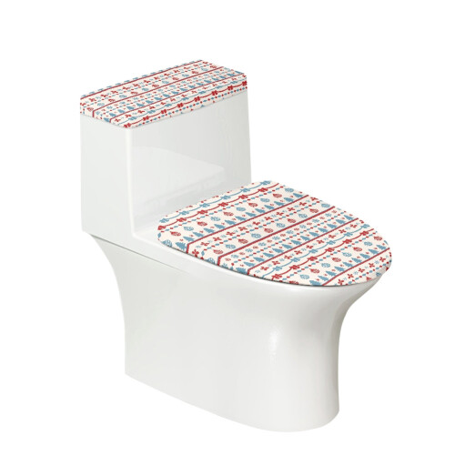 Toilet Top Cover 2-Piece Modern Style with Elastic Bottom
