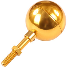 3" Gold Flagpole Topper Ball with 1/2" Aluminum Rod, Compatible with Standard Flagpoles