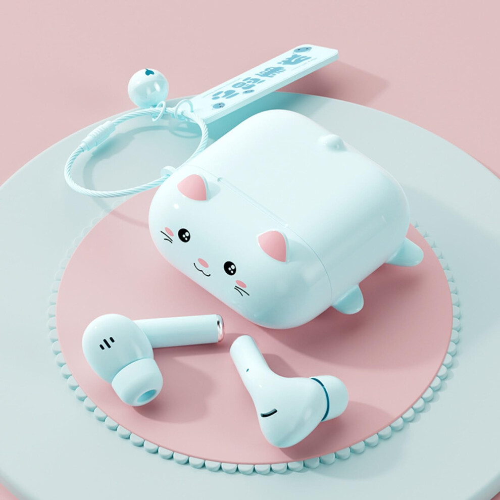 Girls Kids Wireless Earbuds Bluetooth 5.3 With 25H Playtime, Ipx5 Waterproof Tws Earphones For Small Ears, Cute Animal Design For School/Sports/Gifts 9353595700758