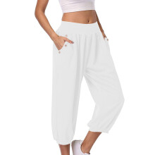 Women's Casual Capri Pants Summer Stretch High-Waisted with