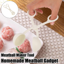 PP None-Stick Meat Maker, Two Sizes Meatball Fish Meat Rice Ball Maker Maker Clip Kitchen Tool Tong, Anti-Slip Handle
