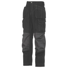 Snickers Floorlayer Trousers Grey Black Ripstop Cargo 38W 32L Twisted Leg