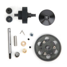 Ersatzteil für Axial SCX10, einfach zu installierender Getriebesatz, CNC-gefräst, Metall-Innenzahnräder mit 87T-Stirnrad und 20T-Ritzel für