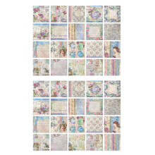 Junk Journal Ephemera Book, Hydrangea Garden Style Mixed Media Scrapbook Collage Pages, Vintage and Goth Aesthetic Glue and Craft Kit with Easily