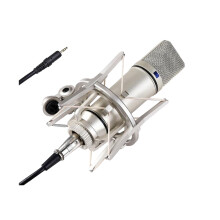 Premium Condenser Microphone with Large Diaphragm Capsule, Crystal Clear Sound and Warm Tone Performance, Condenser Design for Studio Accuracy,