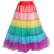 Soft Cotton Lining Petticoat for Formal Wear, Breathable Material Pull On Closure with Hoopless Design, Pleated Tulle Luxury Lace Satin Elastic