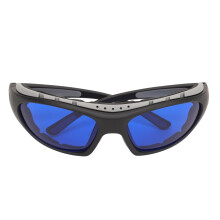 Golfballfinder-Brille PC Klar, Weitwinkel, Blaue Gläser, Graues Gestell