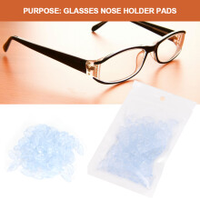 50 Pairs Silicone Anti Slip Nose Pads for Glasses, 5mm Hole Pitch