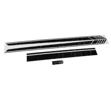 Black PVC Car Hood Sticker Universal Racing Stripe