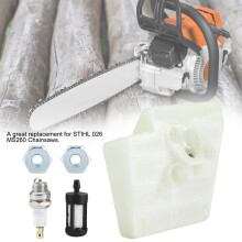 Chainsaw Air Filter Spark Plug Kit for MS260 026, Metal, 127g