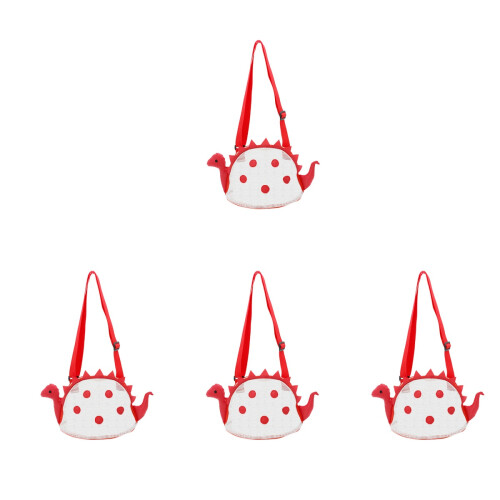 4Stk Rote Kinder Strandtasche Mesh Spielzeug Platzsparend 1