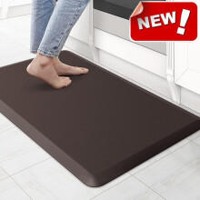1/2 Zoll dicke, rutschfeste Küchenmatte für Stehtische – Fleckenabweisend, Anti-Ermüdungseffekt, Braun (17,3 x 28 Zoll)