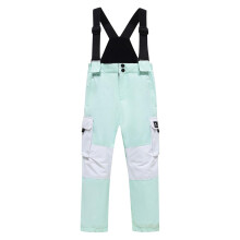 Salopette de ski pour enfants, imperméable, chaude et isolée, pour le snowboard, pour garçons et filles, verte, 14-16 ans