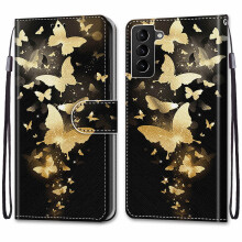 Butterfly PU-læderpung til Samsung Galaxy S22 (6,1"), med magnetisk lås, støtteben og kortholdere