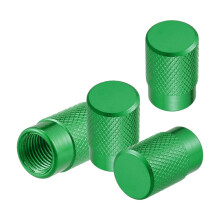 Universal Color Tire Valve Cap Car Accessories Aluminum Alloy Green 4 Pcs