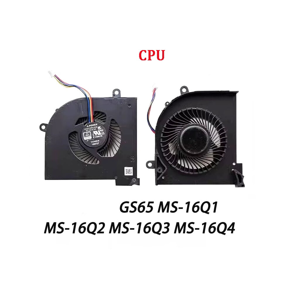 Laptop Cooler Cpu Gpu Cooling Fan For Msi Gs65 Gs65vr P65 Ms-16Q2 16Q1 16Q3 Ms-16Q4 9448990698974