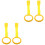 4Stk Gelb Baby Pull Rings Kunststoff Sicherer Stand- Laufhilfe 3