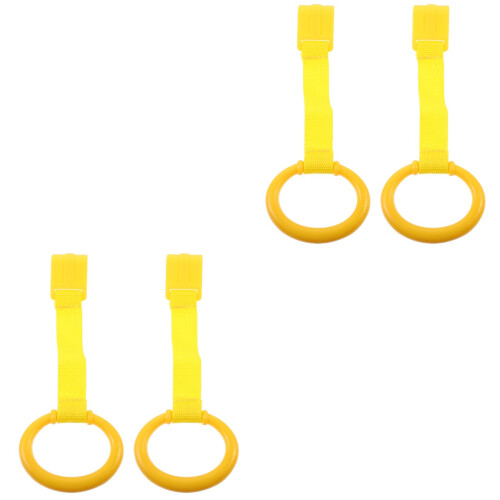 4Stk Gelb Baby Pull Rings Kunststoff Sicherer Stand- Laufhilfe 2