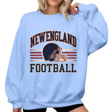 New England Game Day-tröja för kvinnor | Mysig matchdagströja i vintage-stil med sliten look