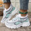 Γυναικεία αθλητικά παπούτσια Willtoo Chunky Knit Mesh Y2K, ελαφριά, μαλακή σόλα για περπάτημα, 1
