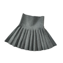 Peuter meisjes plooirokje schooluniform elastische taille skort shorts sportuniform skorts grijs 7-8 jaar