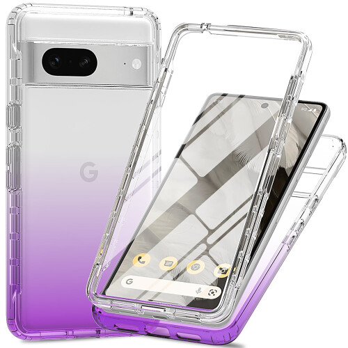 Διαφανής θήκη Allytech Gradient για Google Pixel7 – Ενσωματωμένη προστασία οθόνης, υβριδική