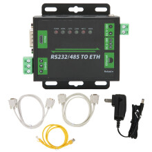 Ethernet Converter, 32Bit Arm Processor For High-Speed Conversion, Built-In Webpage For Easy Configuration, Firmware Upgrade Via Network,