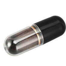 Klappbarer tragbarer Make-up-Pinsel mit dichten Borsten, schwarz, kompakt