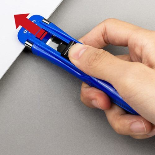 Strong Grip Paper Clam Handheld Dispenser with 8 Clips, Blue 2