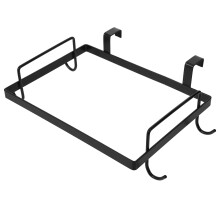 Porte-sacs poubelle suspendu en fer noir
