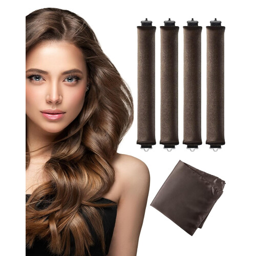 Ρόλερ μαλλιών Heatless Curls για μπούκλες νύχτας - 4 τεμάχια ράβδοι για μπούκλες για