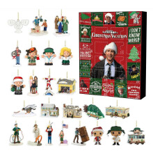Calendrier de l'Avent National Lampoon 2025 : Collection de figurines de 24 jours, vue panoramique et jouet festif