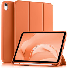 Compatibel met iPad 10e generatie (10,9 inch), 2022. Hemelsblauwe drievoudige hoes met penhouder, zachte TPU-achterkant en automatische