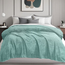 Multi-Functional Fleece Coverlet – Warm, Soft & Lightweight Throw Blanket for Bed, Sofa, Office – 78.74x47.24in, Green