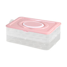 Clearance Egg Holder for 48 Eggs,2-Layer Plastic Egg Container,Deviled Egg Tray with Handle Lid,Devil Egg Holder for Refrigerator,Kitchen