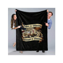 280 g/m² behaaglijke fleece deken met bulldog- en zeemotief – Zachte, warme polyester plaid voor alle seizoenen – Kantoor, bed, reizen –