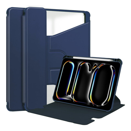 Capa giratória premium compatível com iPad Pro de 11 polegadas com teclado - Suporte ajustável em 360, design fino e leve.