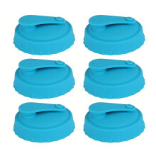Soda Can Cover Lids Can Lids Juice Beverage Beer No Spill Silicone Can Lid Standard Cans Protector (6 Pack Assorted)