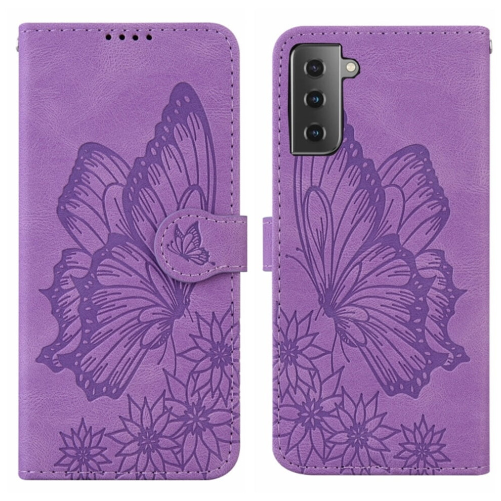 Pu Leather Flip Wallet Case With Magnetic Closure & Card Slots, Compatible With Samsung Galaxy S23+ 5G 6.6" Purple 9482726189879