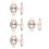 4Sets Damenarmbanduhr Weiß Stern Elegant Modern Freizeit Party 3