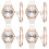 4Sets Damenarmbanduhr Weiß Stern Elegant Modern Freizeit Party 11
